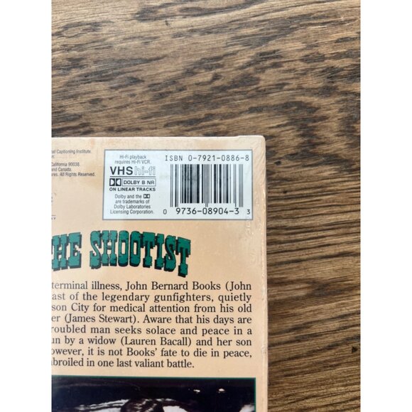 The Shootist 1976 VHS Western John Wayne Lauren Bacall Vintage New Sealed - Picture 4 of 4